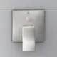 Wandmontierte Bedienfläche in Silber mit Druckknopf und Hebel, hergestellt von Ideal Standard, für eine Badearmatur.